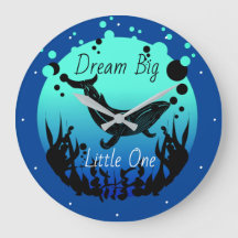 Dream Big Little One or Child's Name Whale Ocean