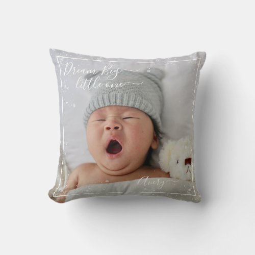 Dream big little one personalizable throw pillow