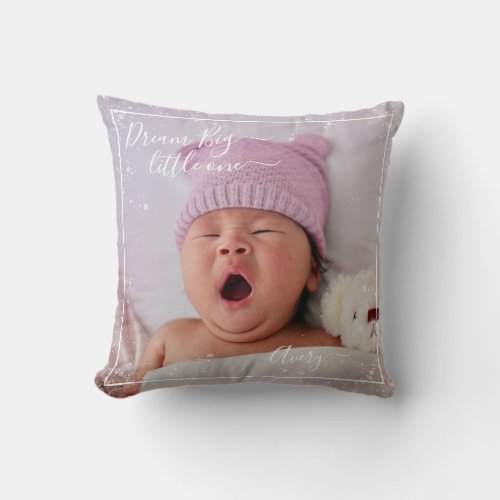 Dream big little one personalizable throw pillow