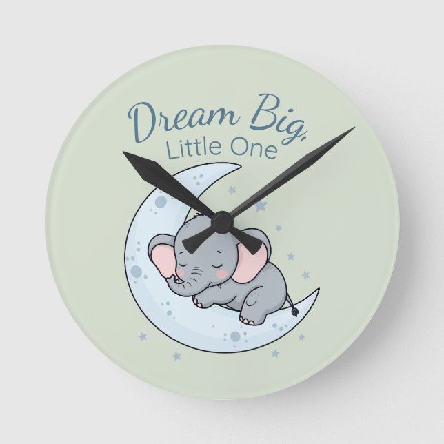 Dream Big, Little One Round Clock (Front)