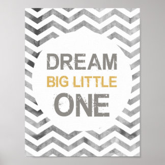 Dream big little one, Safari, Boy's room poster