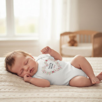 Dream Big Little One Stefany Floral Heart Bodysuit