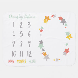 Dream Big, Little One - Unisex Milestone Blanket