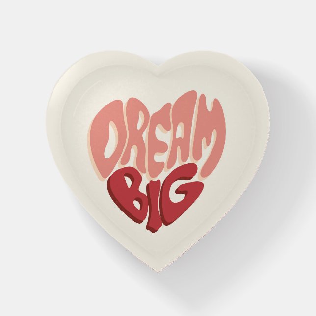 Dream Big:  Meaningful Saying for Success Paperweight (Front)