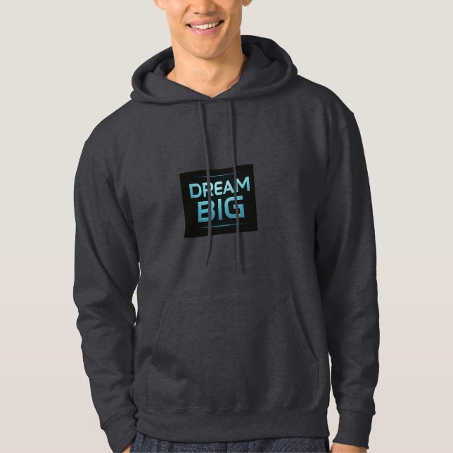  Dream Big Men's Basic Hooded Sweatshirt (Front)