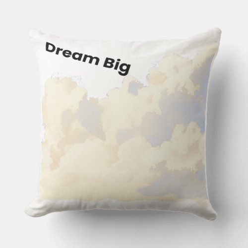 Dream Big Minimalist Throw Pillow | Inspirational