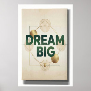 dream big miniml wall art poster