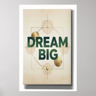 dream big miniml wall art poster