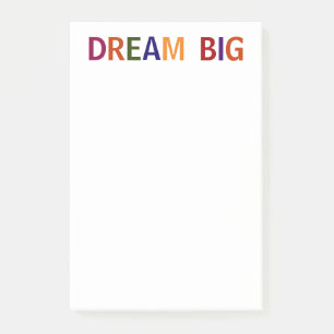 Dream Big Multicolored Post-it Notes