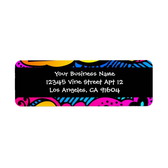 Dream Big Neon Graffiti Comic Book Illustration Label (Front)