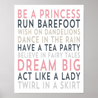 Dream Big - Pink Typography - White Poster