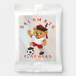 Dream Big Play Hard Soccer Graduation Bear Margarita Drink Mix