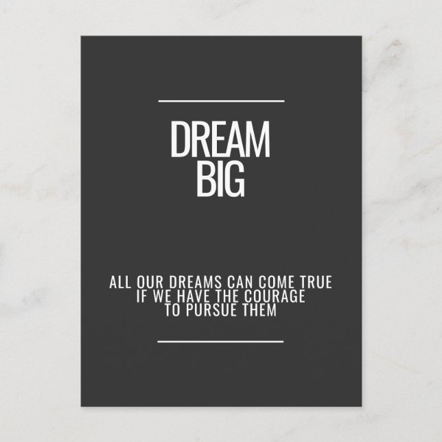 Dream Big Postcard (Front)