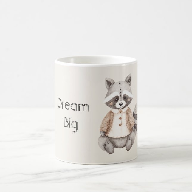 Dream Big Raccoon Coffee Mug (Center)