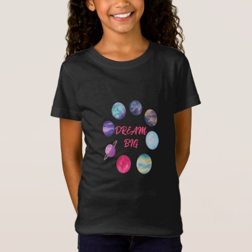 Dream Big _ Reach for the Stars Girls Graphic Tee