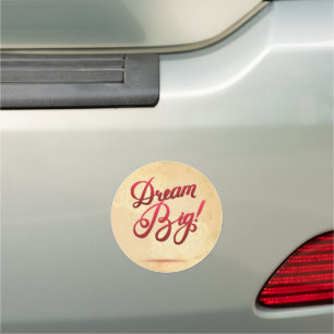 Dream Big Red Car Magnet