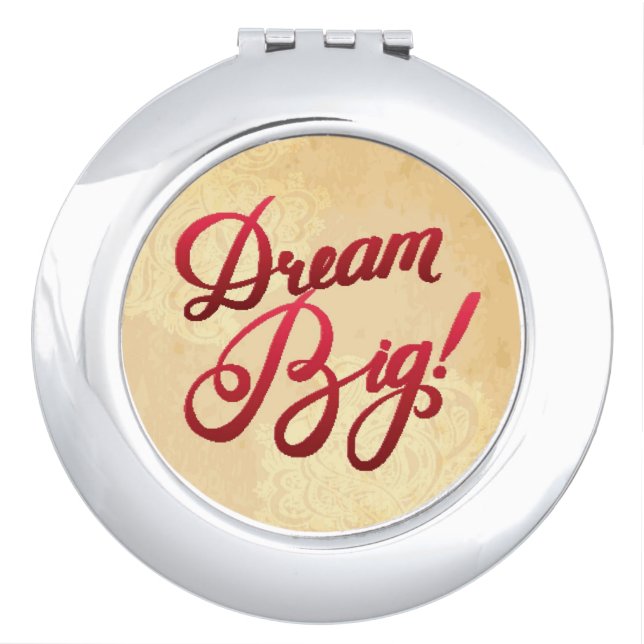 Dream Big Red Mirror For Makeup (Front)