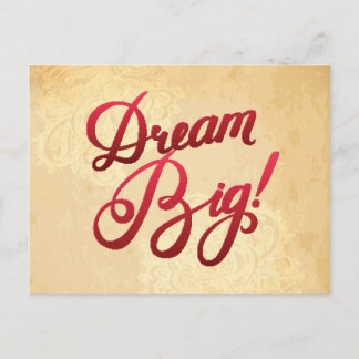 Dream Big Red Postcard