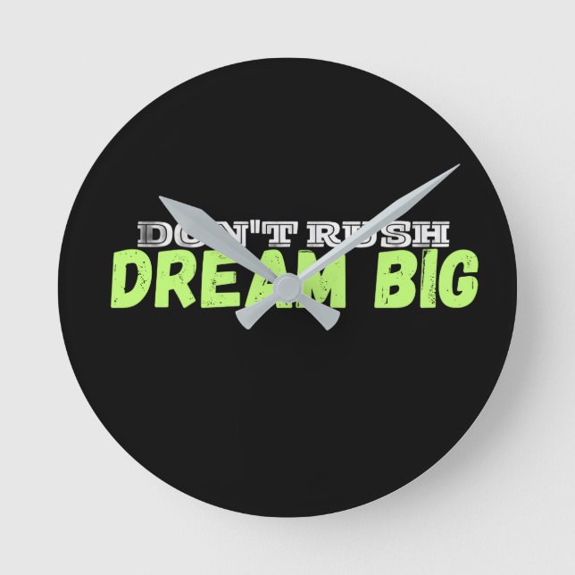 dream big round clock (Front)