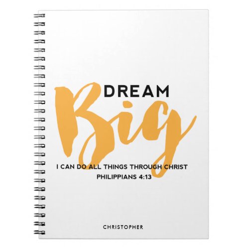 Dream Big Scripture Notebook