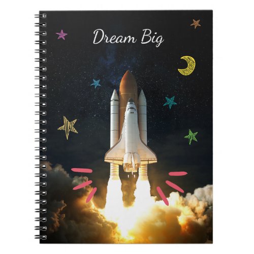 Dream Big Space Themed Graphic Notebook