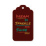 Dream Big Sparkle More Shine Bright Foil Gift Tags