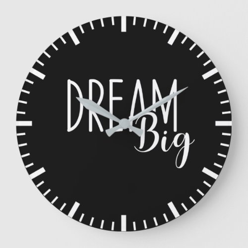 Dream Big _ Success Hustle Gym Grind Motivation Large Clock