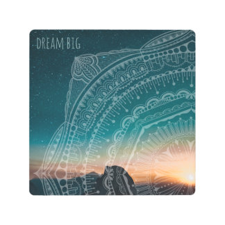 Dream Big Sunset Night Sky Elegant Zen Mandala Art