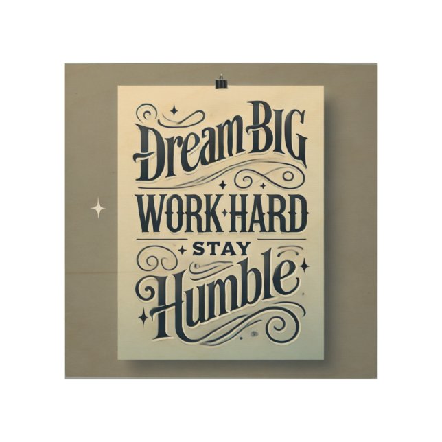 Dream Big Wall Art 🌟| Inspiring Wooden Quote Gift (Front)
