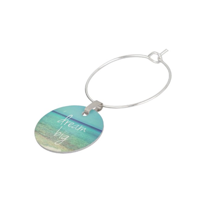 Dream big wine glass charm (Side)