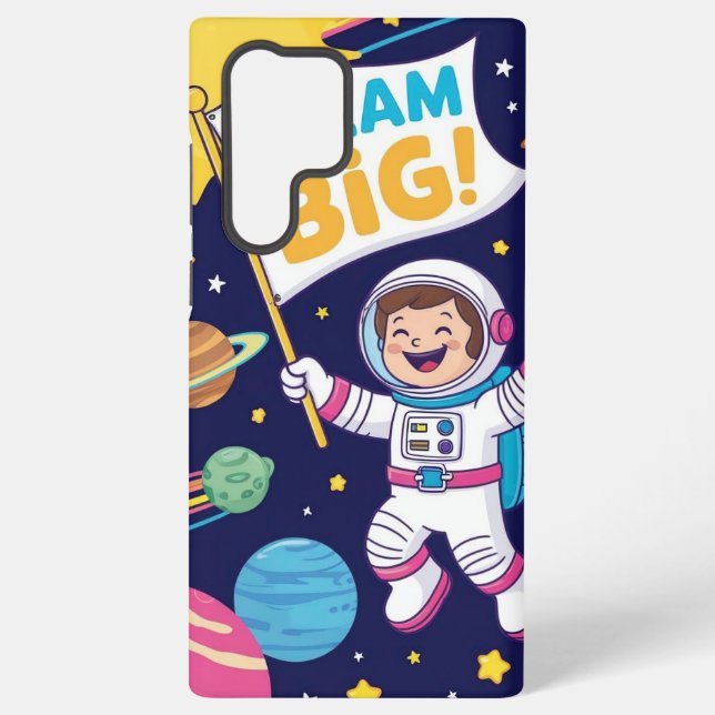 Dream Big with a Kid Astronaut Samsung Galaxy Case (Back)