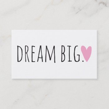 Dream Big With Hearts Business Card by ParadiseCity at Zazzle