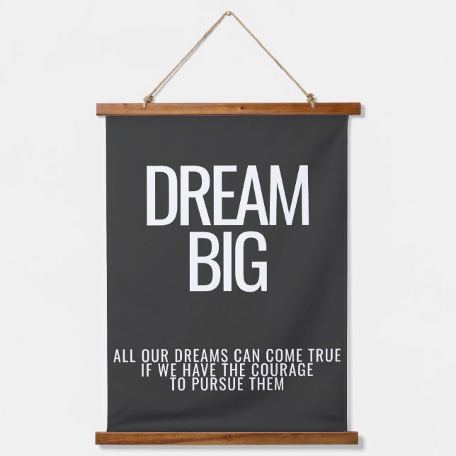 Dream Big Wood Topped Tapestry (Front)
