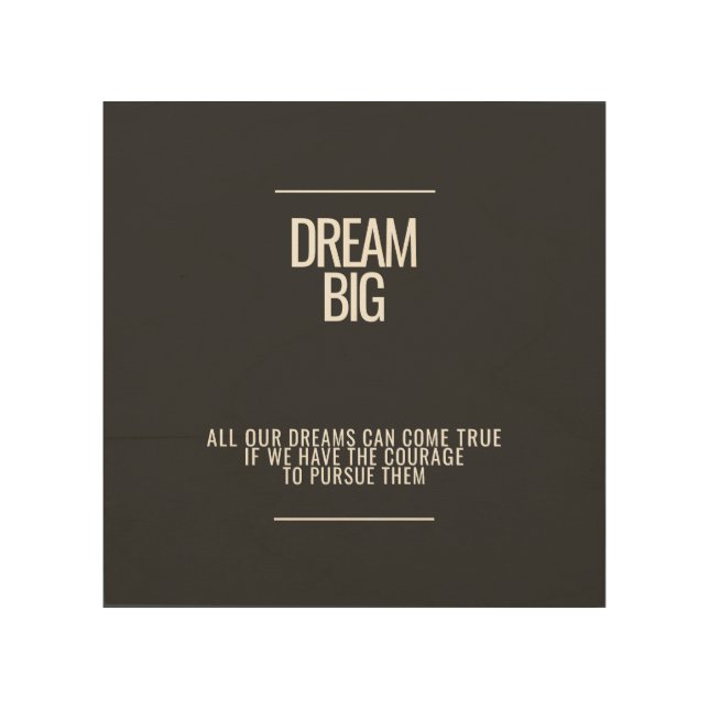 Dream Big Wood Wall Art (Front)