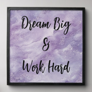 Dream Big & Work Hard Peel And Stick Photo Tile
