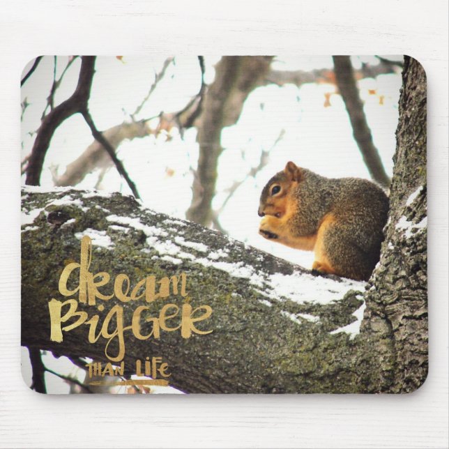 Dream Bigger than Life Squirrel Mouse Pad (Front)
