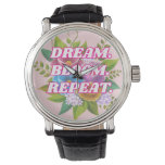 Dream Bloom Repeat Floral Motivational Watch 