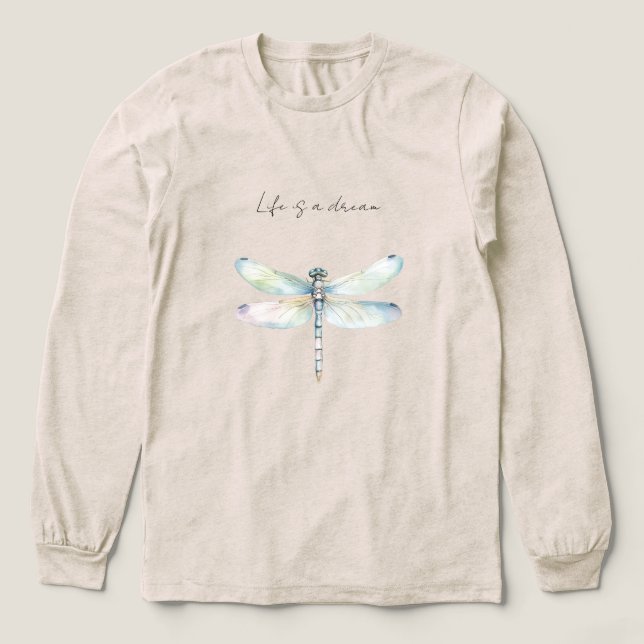 Dream Blue Mint Butterfly Tri-Blend Shirt (Design Front)