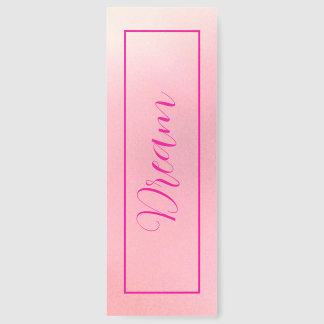 "Dream" Bright Pink Letter Gradient Pink  Bookmarks