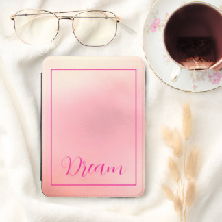 "Dream" Bright Pink Letter Gradient Pink Kindle Cover