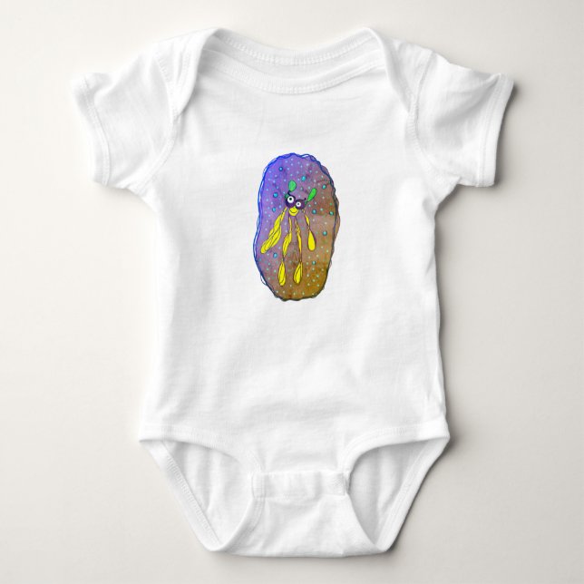 Dream Bug Cartoon Baby Bodysuit (Front)