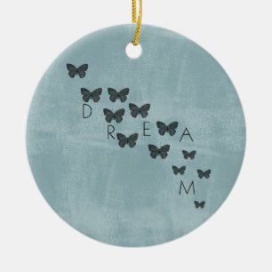 Dream Butterflies Ceramic Ornament