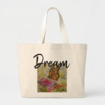 Dream Butterfly Jumbo Canvas Tote Bag at Zazzle