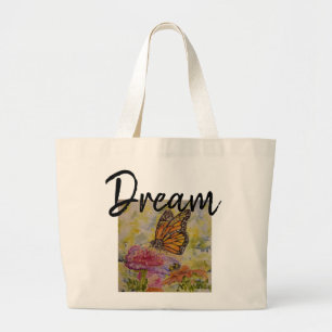 Dream Butterfly Jumbo Canvas Tote Bag