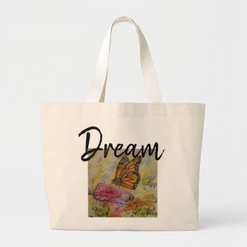 Dream Butterfly Jumbo Canvas Tote Bag by KariAnapol at Zazzle