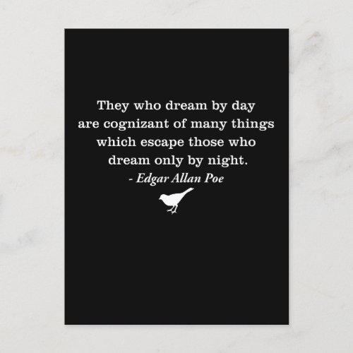 Dream by Day Poe Quote Postcard