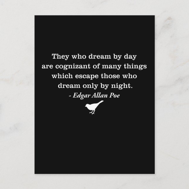 Dream by Day Poe Quote Postcard (Front)