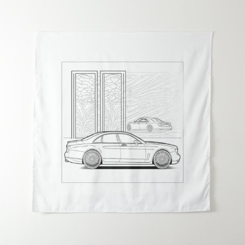 Dream Car Coloring Tapestry