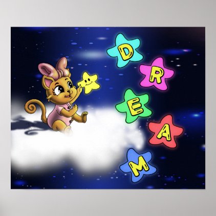 Dream Cat &quot;16 x 13.35&quot; Value Poster Paper Matte