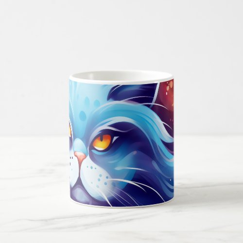Dream Cat Abstract world of colors Magic Mug